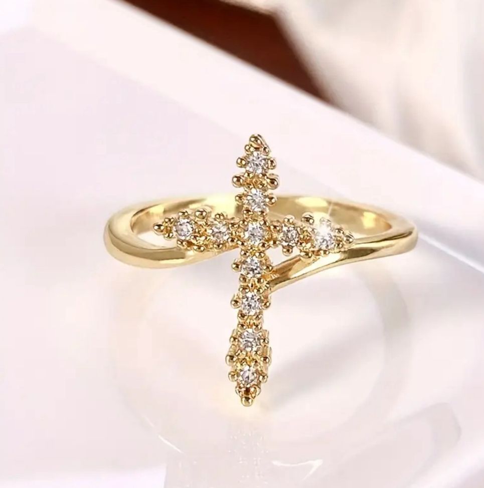 DIAMOND CROSS RING 2