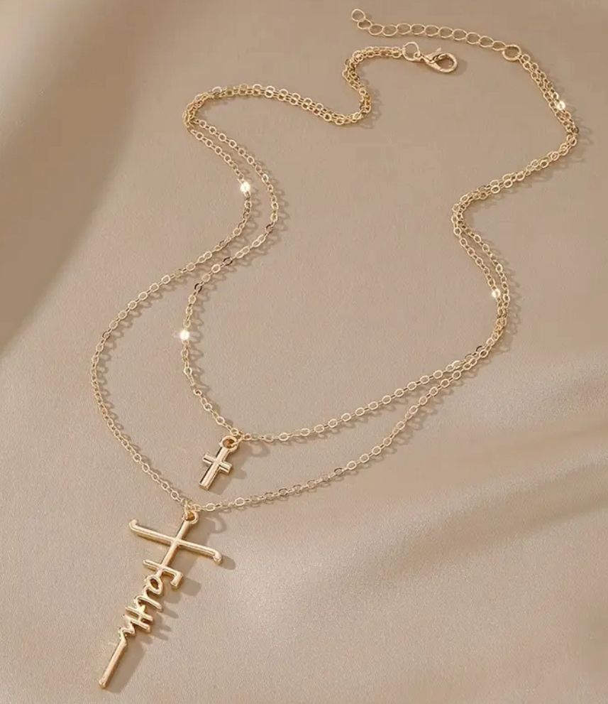 PERSONALISED NAME CHAIN WITH CROSS